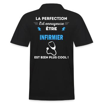 La perfection est ennuyeuse cool infirmier - Polo Homme - noir - Dos - Kai (181cm)