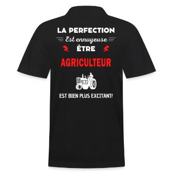 La perfection est ennuyeuse excitant! agriculteur - Polo Homme - noir - Dos - Kai (181cm)