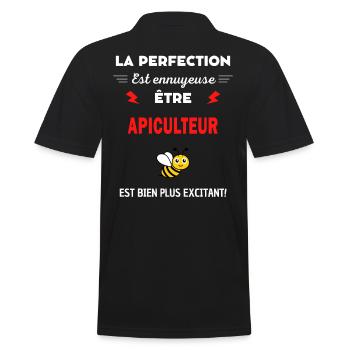 La perfection est ennuyeuse excitant! Apiculteur - Polo Homme - noir - Dos - Kai (181cm)