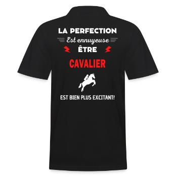 La perfection est ennuyeuse excitant! cavalier - Polo Homme - noir - Dos - Kai (181cm)