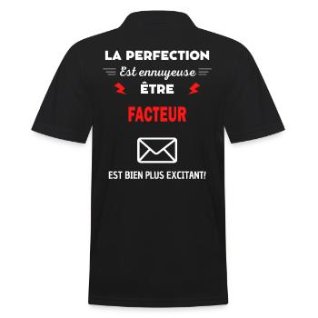 La perfection est ennuyeuse excitant! facteur - Polo Homme - noir - Dos - Kai (181cm)