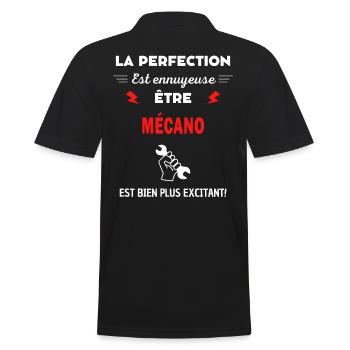 La perfection est ennuyeuse excitant! Mécano - Polo Homme - noir - Dos - Kai (181cm)