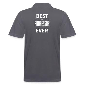 Best Ever PROFESSOR - Men's Polo Shirt - charcoal grey - Back - Nico (186cm)