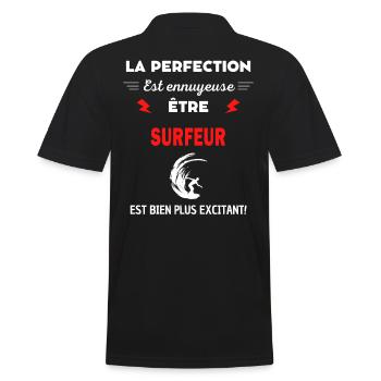 La perfection est ennuyeuse excitant! surfeur - Polo Homme - noir - Dos - Kai (181cm)