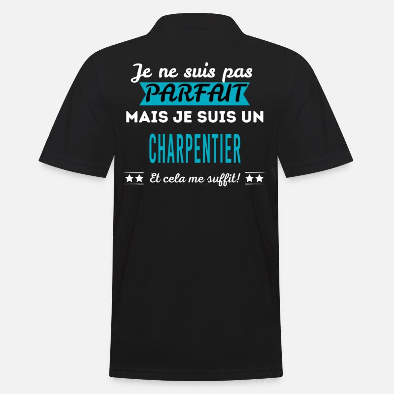 Je ne suis pas parfait CHARPENTIER - Polo Homme - noir