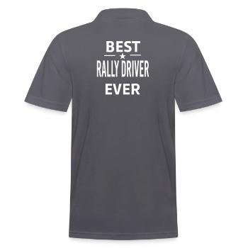 Best Ever RALLY DRIVER - Polo Homme - charbon - Dos - Nico (186cm)