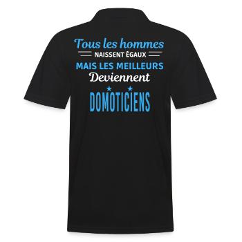 tous les hommes naissent égaux Domoticiens - Polo Homme - noir - Dos - Kai (181cm)