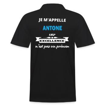 Je m'appelle excellence Antone - Polo Homme - noir - Dos - Kai (181cm)