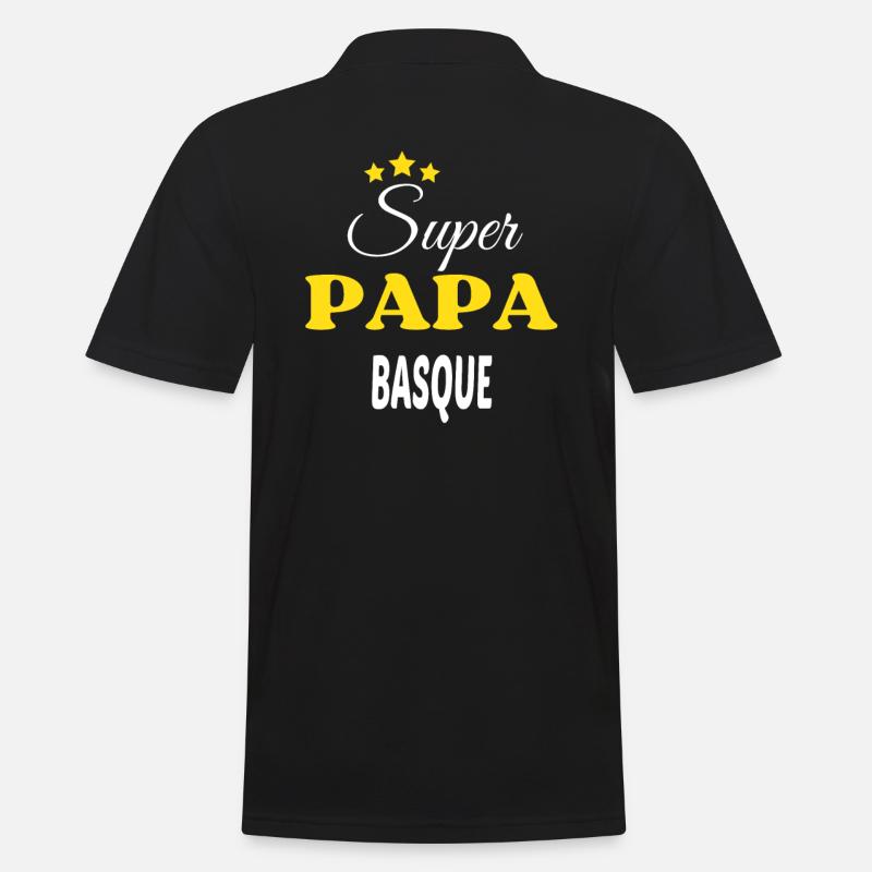 Super Papa BASQUE ANNIVERSAIRE - Polo Homme - noir