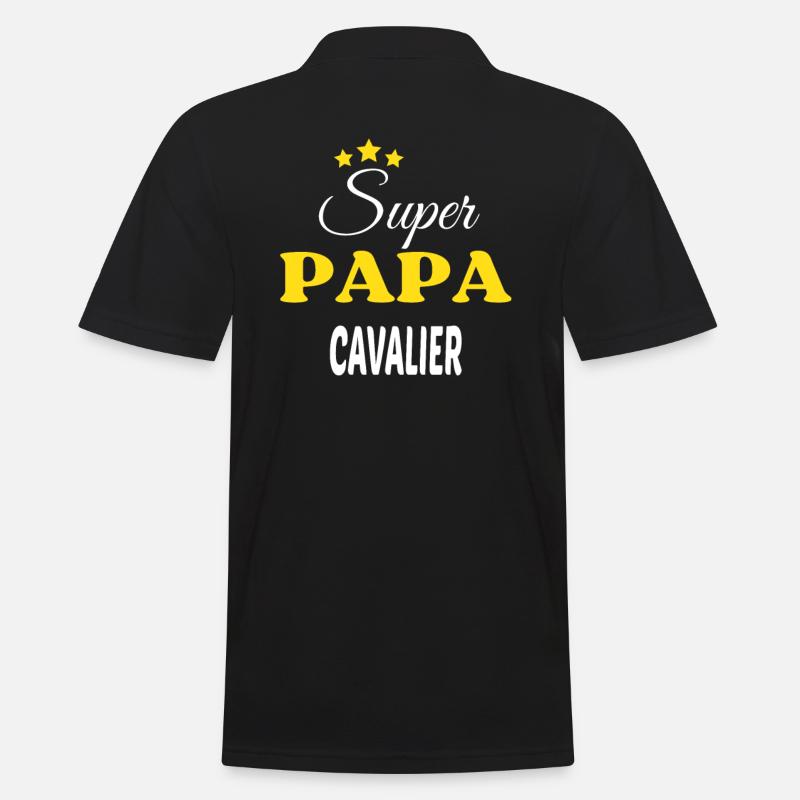 Super Papa CAVALIER ANNIVERSAIRE - Polo Homme - noir