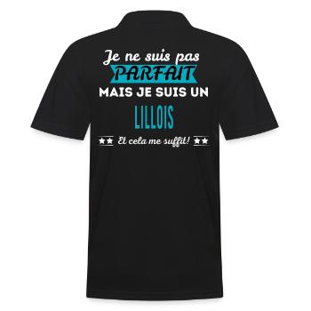 Je ne suis pas parfait LILLOIS - Polo Homme - noir - Dos - Kai (181cm)