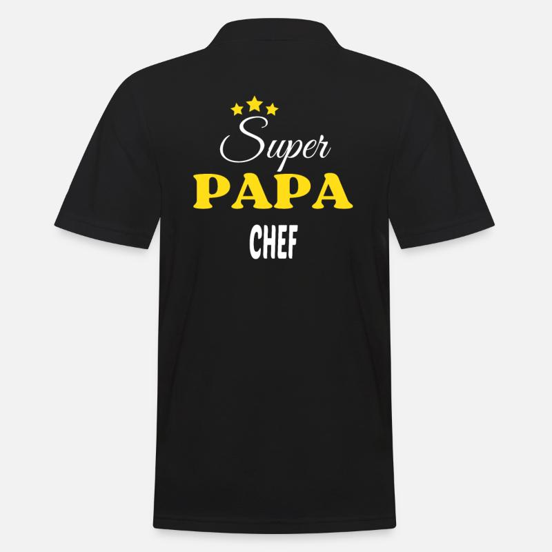 Super Papa CHEF ANNIVERSAIRE - Polo Homme - noir