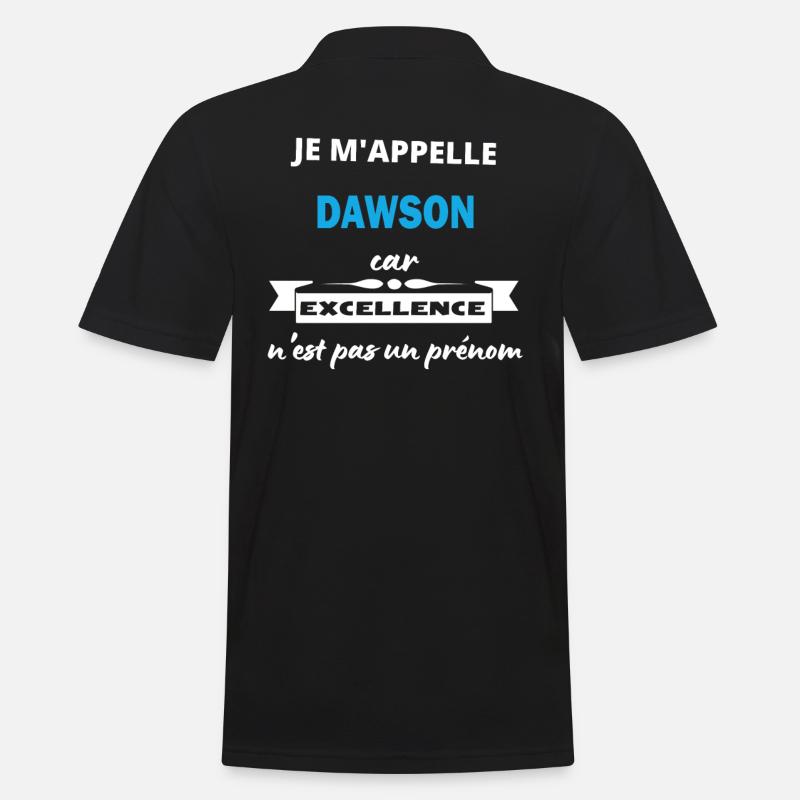 Je m'appelle excellence Dawson - Polo Homme - noir
