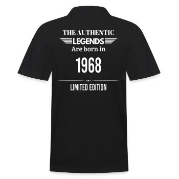 LEGENDS ARE BORN IN 1968 LIMITED EDITION - Men's Polo Shirt - black - Back - Kai (181cm)