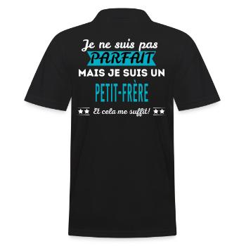 Je ne suis pas parfait PETIT-FRÈRE - Polo Homme - noir - Dos - Kai (181cm)