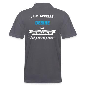 Je m'appelle excellence Desire - Polo Homme - charbon - Dos - Nico (186cm)