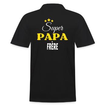 Super Papa FRÈRE ANNIVERSAIRE - Polo Homme - noir - Dos - Kai (181cm)