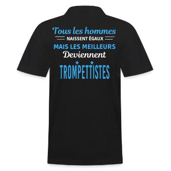 tous les hommes naissent égaux Trompettistes - Polo Homme - noir - Dos - Kai (181cm)