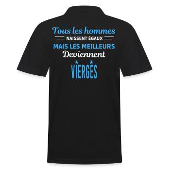 tous les hommes naissent égaux Vierges - Polo Homme - noir - Dos - Kai (181cm)