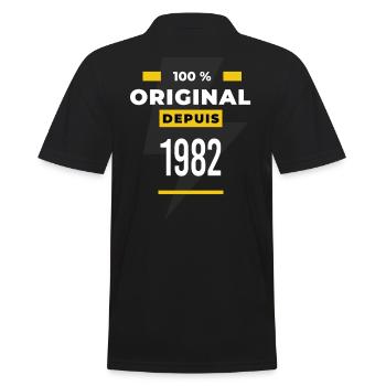 100 % original depuis 1982 CADEAU Anniversaire - Polo Homme - noir - Dos - Kai (181cm)