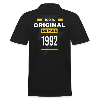 100 % original depuis 1992 CADEAU Anniversaire - Polo Homme - noir - Dos - Kai (181cm)