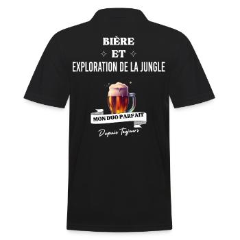Bière Mon duo parfait et exploration de la jungle - Polo Homme - noir - Dos - Kai (181cm)