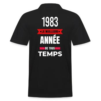 La meilleure année de tous les temps 1983 - Polo Homme - noir - Dos - Kai (181cm)