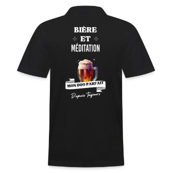 Bière Mon duo parfait depuis et méditation - Polo Homme - noir - Dos - Kai (181cm)