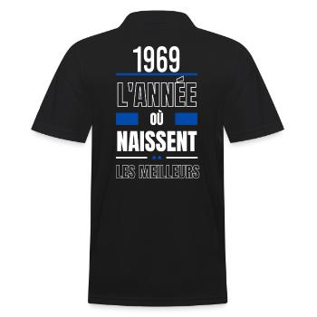 L'année où naissent les meilleurs 1969 - Polo Homme - noir - Dos - Kai (181cm)
