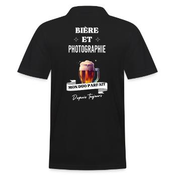 Bière Mon duo parfait depuis toujours photographie - Polo Homme - noir - Dos - Kai (181cm)
