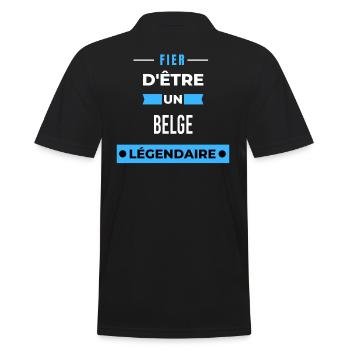 Fier d'être un légendaire BELGE HUMOUR - Polo Homme - noir - Dos - Kai (181cm)