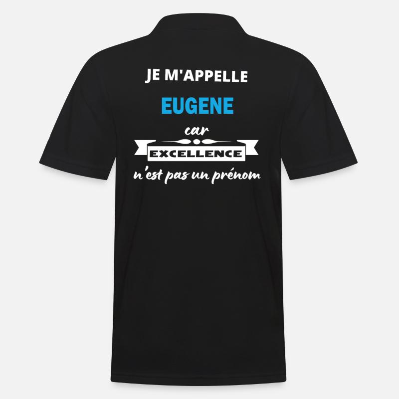 Je m'appelle excellence Eugene - Polo Homme - noir