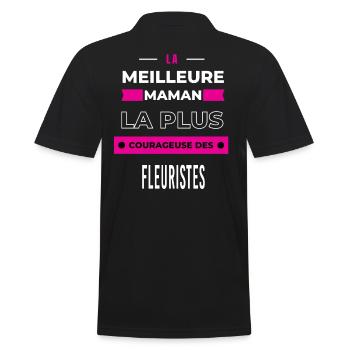 La meilleure maman plus courageuse des fleuristes - Polo Homme - noir - Dos - Kai (181cm)