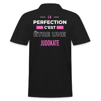 La perfection, c'est être une judokate - Polo Homme - noir - Dos - Kai (181cm)