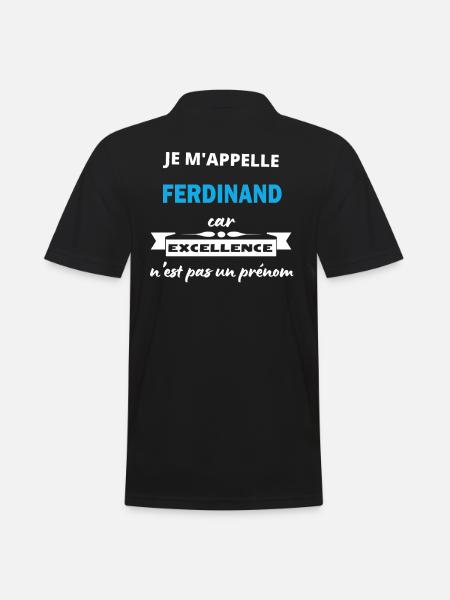 Je m'appelle excellence Ferdinand - Polo Homme - noir