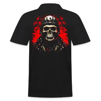 Motard Crâne ardent - Polo Homme - noir - Dos - Kai (181cm)
