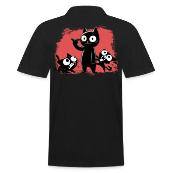 Not for the faint of heart & crazy freaks - Men's Polo Shirt - black - Back - Kai (181cm)