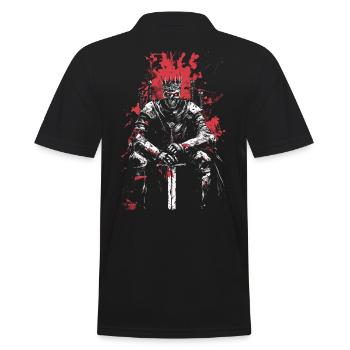 Roi des morts-vivants à l’épée – Art Dark Fantasy - Polo Homme - noir - Dos - Kai (181cm)