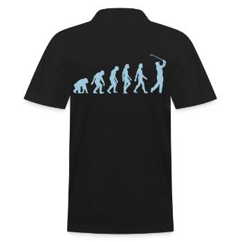 Die Evolution von Golf - Männer Poloshirt - Schwarz - Hinten - Kai (181cm)