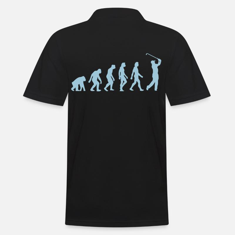 Die Evolution von Golf - Männer Poloshirt - Schwarz