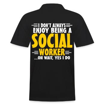 Assistante sociale Science politique - Polo Homme - noir - Dos - Kai (181cm)