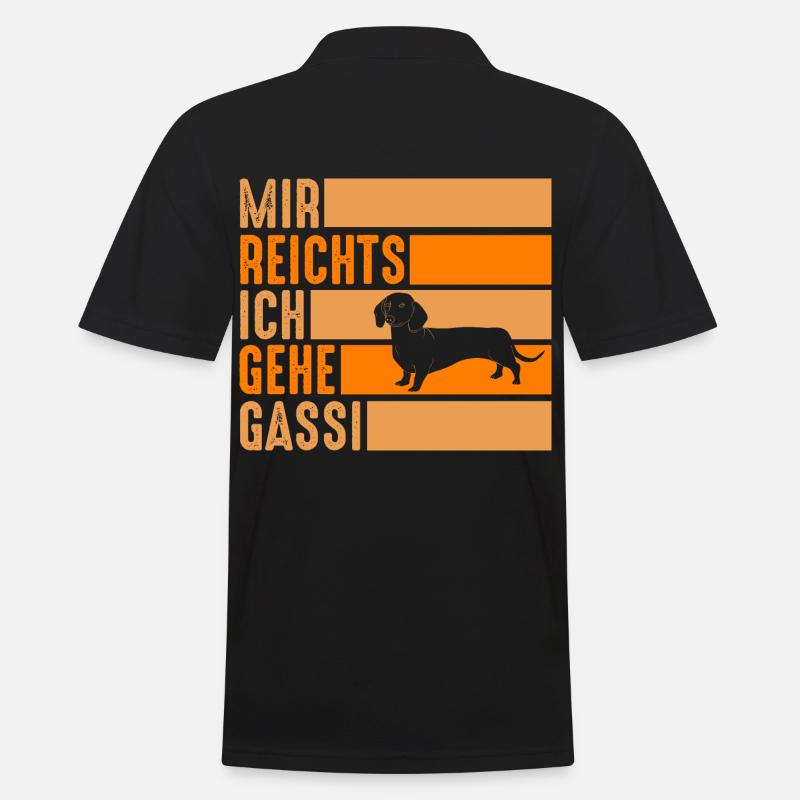 Hund Dackel - Männer Poloshirt - Schwarz
