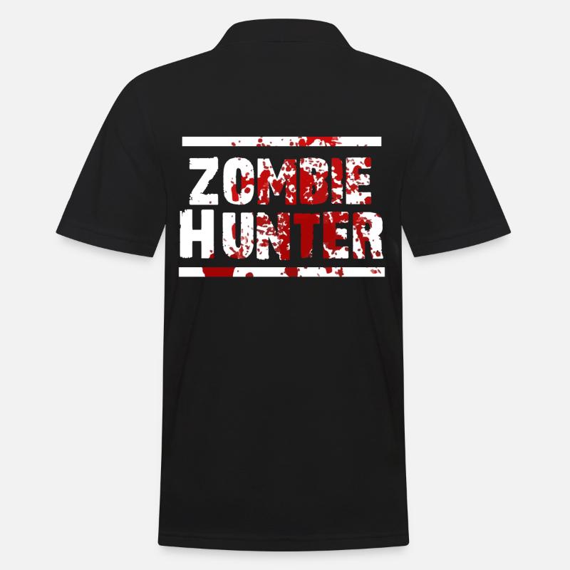 Zombie Jäger - Männer Poloshirt - Schwarz
