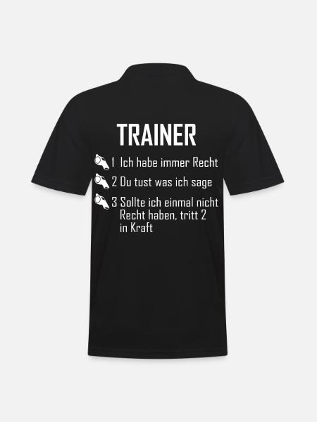Trainer - Männer Poloshirt - Schwarz