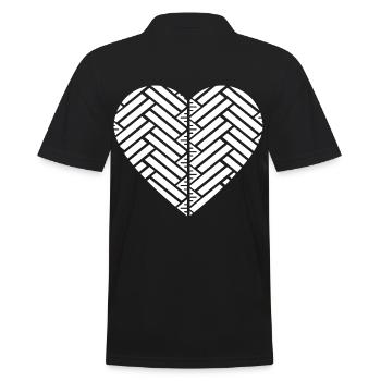 Profil de motif de bande de roulement de pneu coeur de pneu - Polo Homme - noir - Dos - Kai (181cm)