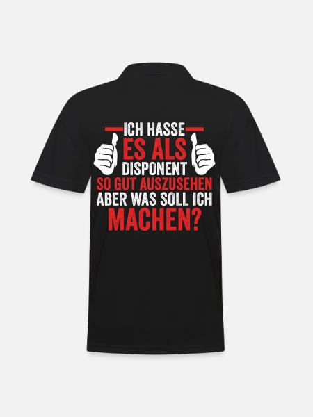 Disponent - Männer Poloshirt - Schwarz