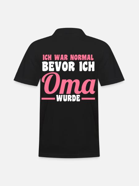 Großmutter Großmama Omi Oma - Männer Poloshirt - Schwarz
