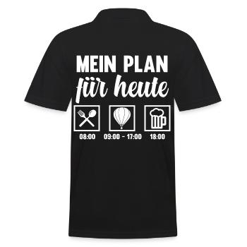 Ballonfahren Luftfahrt Bier Ballonfahrer Heißluftb - Männer Poloshirt - Schwarz - Hinten - Kai (181cm)