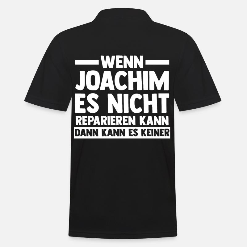 Joachim - Männer Poloshirt - Schwarz