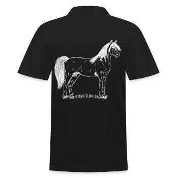 Cheval - Polo Homme - noir - Dos - Kai (181cm)